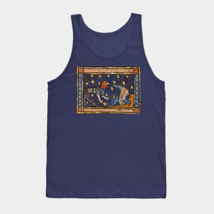 THE LION AND DRAGON Medieval Bestiary Tank Top